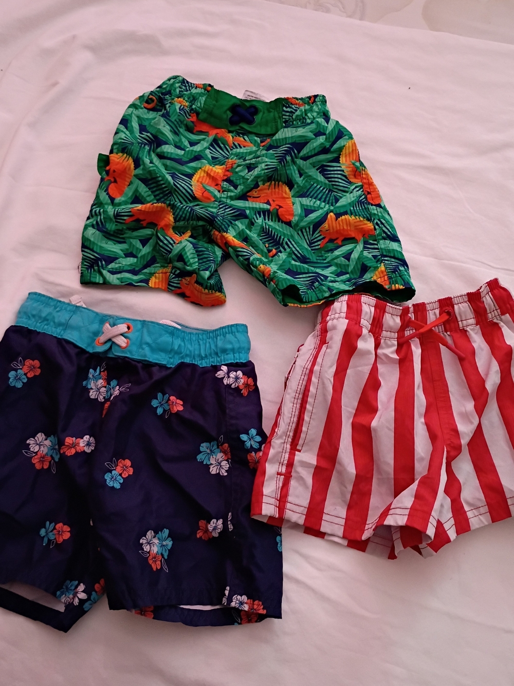 Kids Tropical Print Green Swim Shorts - Unbranded
